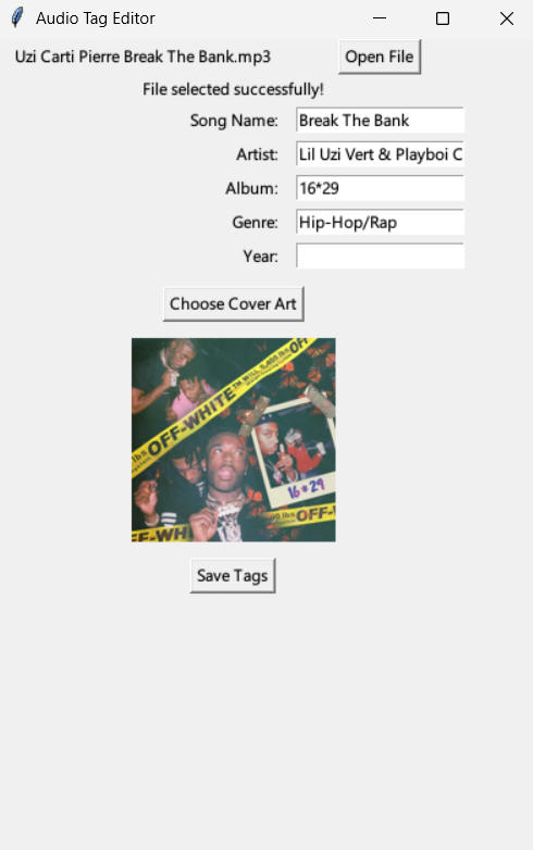 Audio Tag Editor screenshot