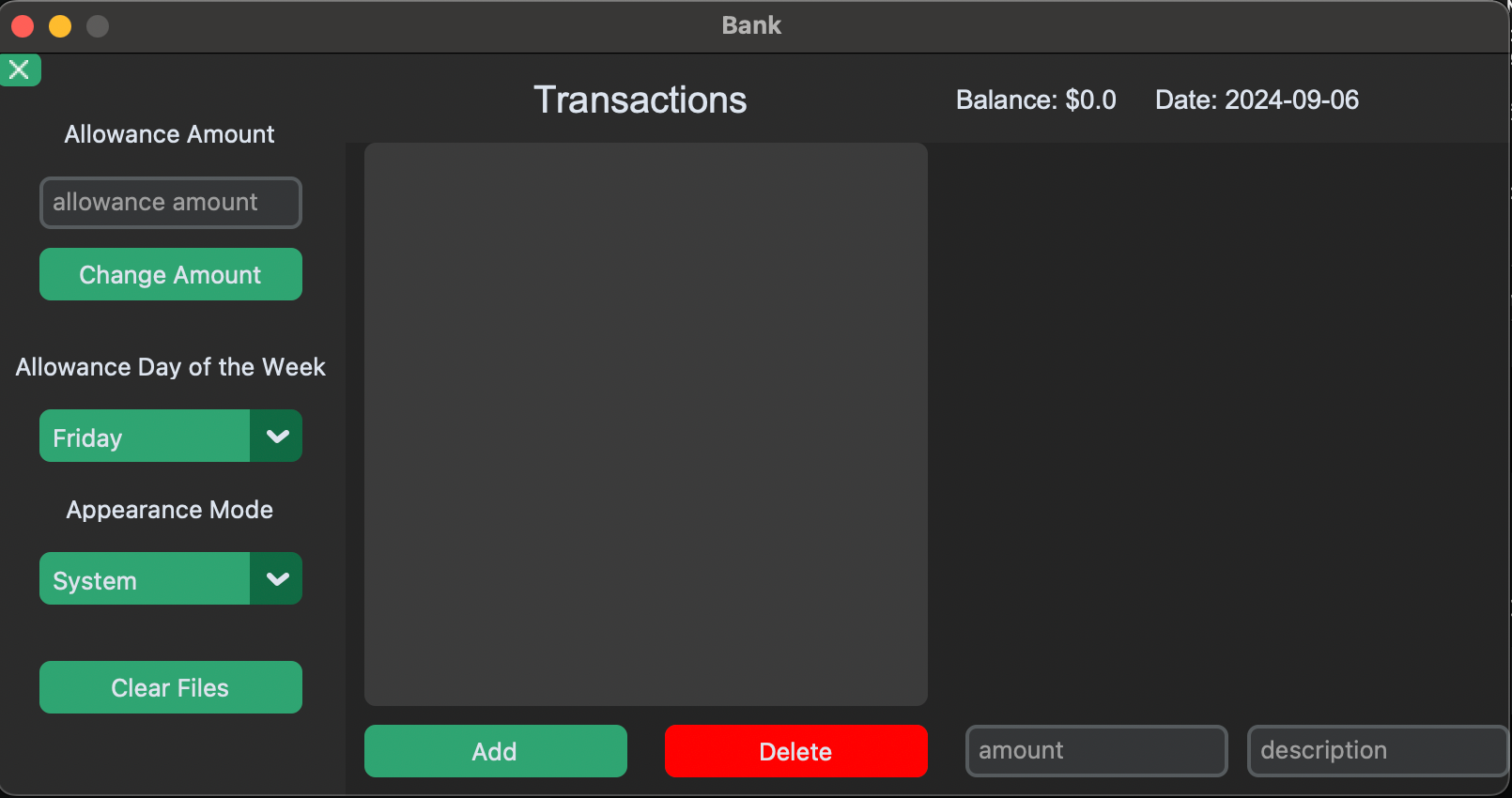 Personal Finance Tracker screenshot