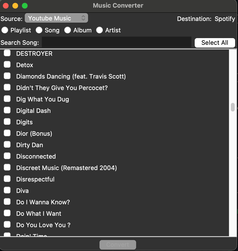 YouTube Music & Spotify Converter screenshot