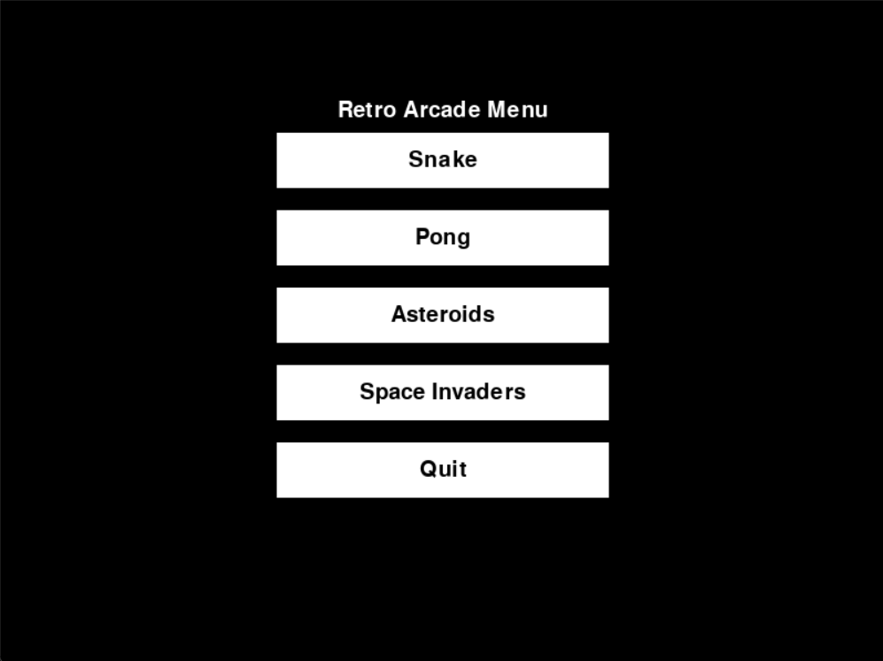 PyGame Retro Arcade screenshot